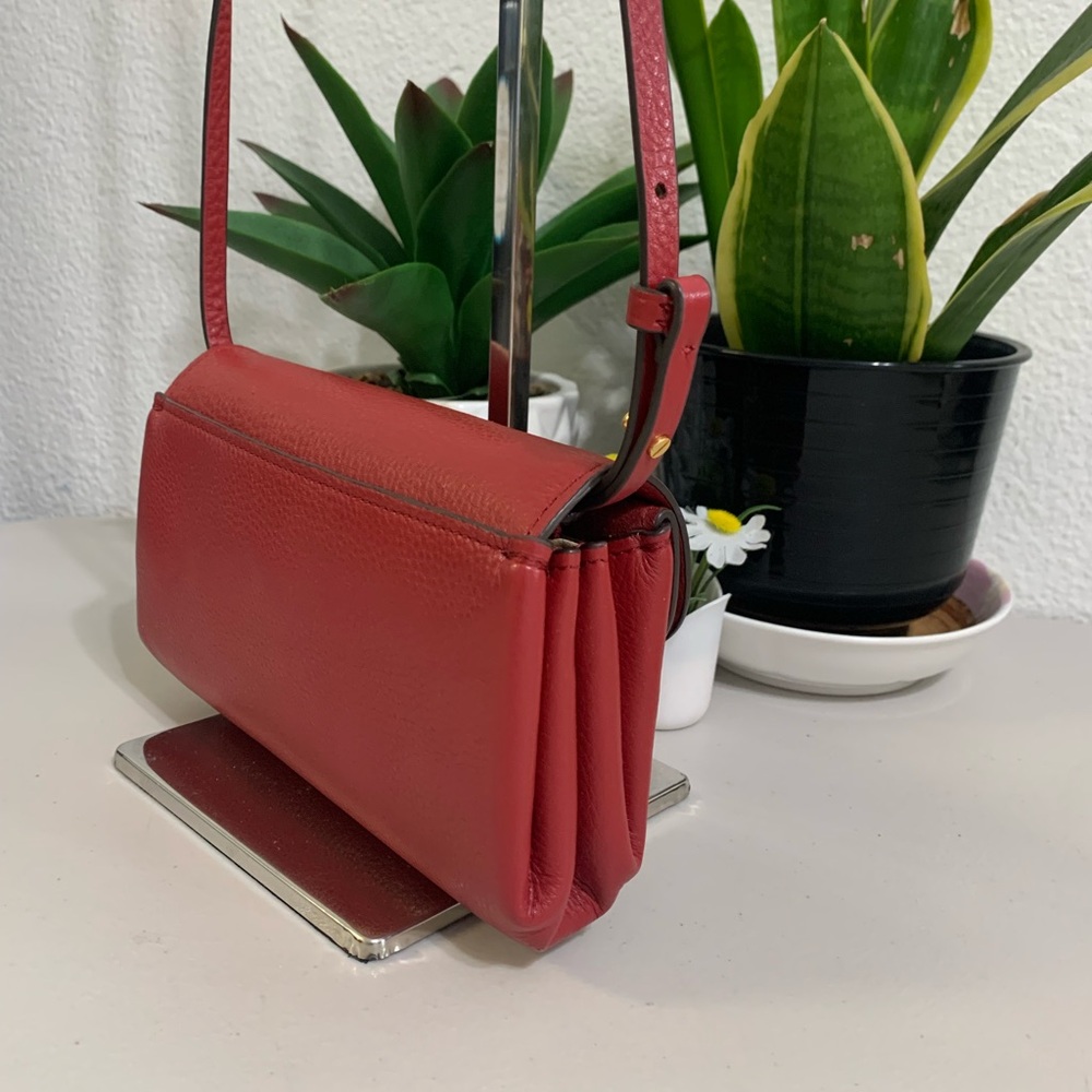 💕👜 TORY BURCH Crossbody Red Leather Bag - Picture 4 of 14